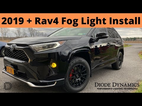 Видео: Установка противотуманных фар 2019+ Toyota Rav4 - Diode Dynamics SS3, жёлтые противотуманные фары
