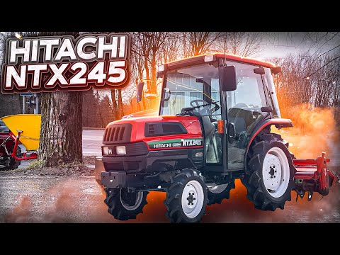 Видео: Японський міні трактор HITACHI NTX245 з кабіною та кондиціонером. Відеоогляд.