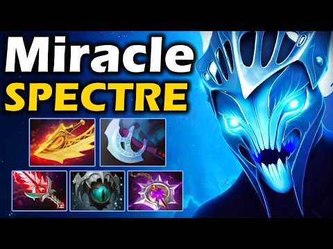 Видео: Миракл на Спектре в рекордном паблике 14 447 ММР! - Miracle Spectre 7.37 ДОТА 2