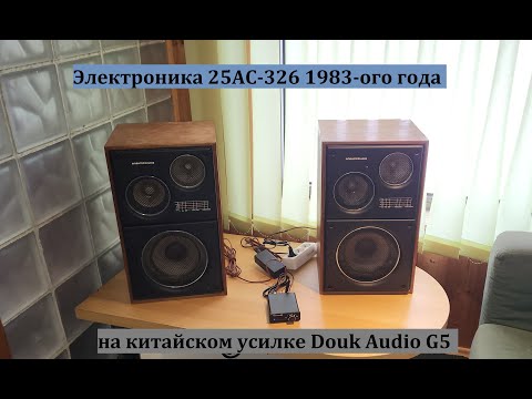 Видео: Колонки Электроника 25АС-326 на китайском усилке Douk Audio G5 – любительский обзор от Макса