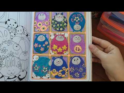 Видео: #РАСКРАШЕННЫЕ РИСУНКИ В РАСКРАСКАХ ЛУЛУ МАЙО 🤩🌟🐱🐼🐨🐰