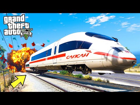 Видео: ОШИБКА ПЬЯНОГО МАШИНИСТА! САПСАН СОШЁЛ С РЕЛЬС в GTA 5!