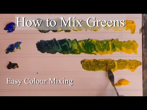 Видео: Как смешать зеленую акриловую краску — простой и легкий способ
