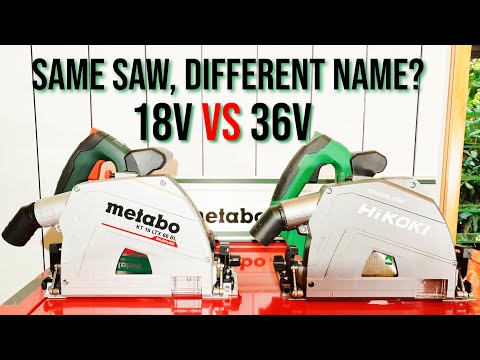 Видео: Гусеничная пила HiKOKI против гусеничной пилы Metabo или погружная пила Metabo против погружной п...