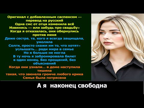 Видео: Родители потребовали извиниться  иначе запретят свадьбу Я сбежала одна на Мальдивы