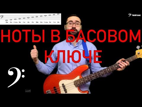 Видео: Ноты в басовом ключе