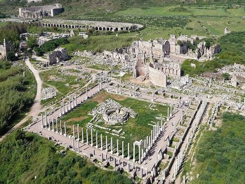 Видео: Перге — руины древнего города, расположенные в северо-восточной части района  Анталья