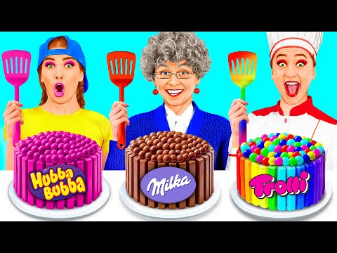 Видео: Кулинарный Челлендж: Я против Бабушки | Удивительные Лайфхаки и Хитрости от TeenChallenge