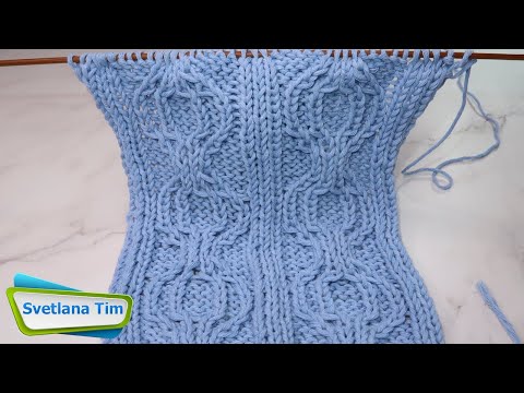 Видео: УЗОРЫ СПИЦАМИ, ВЯЗАНИЕ + Схема. Оригинальный УЗОР "Круглые Элементы" просто и быстро № 589