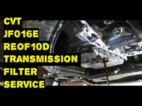 Видео: Обслуживание фильтра Nissan Qashqai CVT JF016E RE0F10D и проверка уровня жидкости CVT без щупа. К...