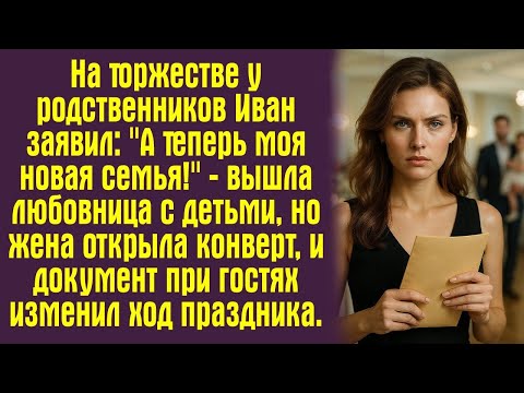 Видео: На торжестве у родственников Иван заявил： ＂А теперь моя новая семья!＂ — вышла любовница с деть