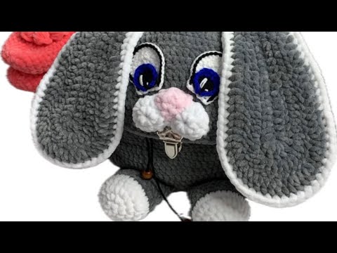 Видео: Рюкзак «Заяц» из плюшевой пряжи. (2 Часть)🧶