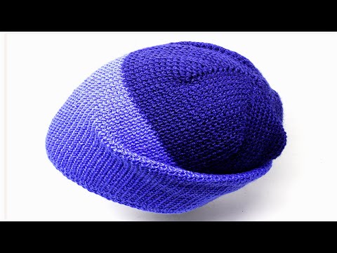 Видео: Шапка крючком имитация лицевой глади #5 @VasilisaZholtikova