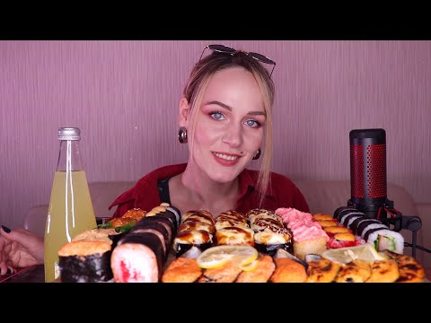 Видео: MUKBANG | Суши/роллы, мидии | Sushi/rolls, mussels не ASMR