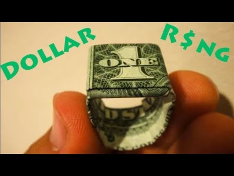 Видео: Как сделать оригами-кольцо из доллара (Moneygami) — Rob's World