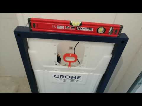 Видео: Начало работ во втором санузле! Установка инсталляции Grohe + монтаж ниши из гипсокартона над ней!