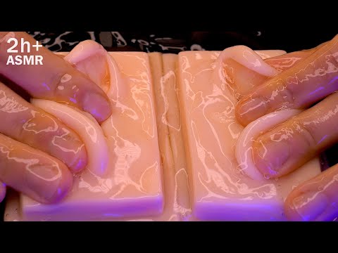 Видео: [АСМР 2 часа+] Липкий массаж ушей с большим количеством лосьона (ASMR, чистка ушей)