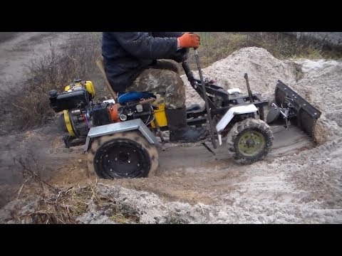 Видео: Самодельный трактор с отвалом на земляных работах