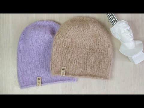 Видео: Шапка БИНИ из пуха норки / ангоры ❤ самая модная шапочка на весну