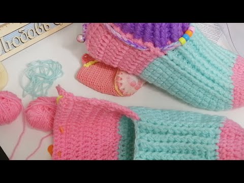 Видео: Нет Денег на Новую Пряжу... Вяжу из Остатков.. мастер класс 3 часть