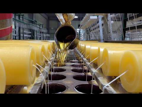 Видео: Процесс массового производства буддийских свечей. Крупнейший в Корее завод по производству свечей