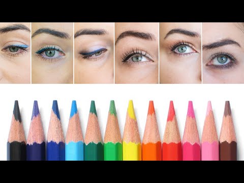 Видео: 🖍 6 макияжей цветными карандашами