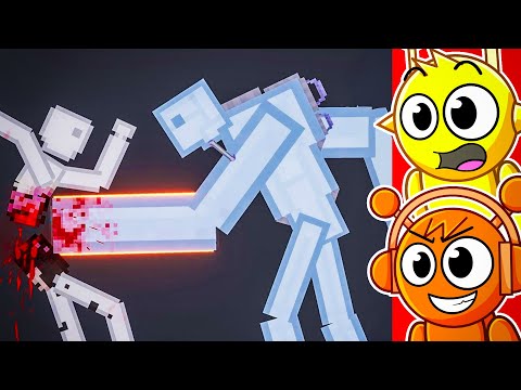 Видео: Реакция на ANDROID против HUMANS в People Playground!