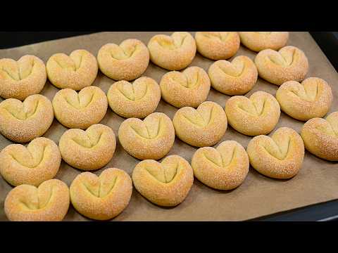 Видео: Нежное домашнее печенье в форме сердца. Готовится 20 минут