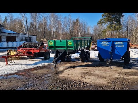 Видео: ОБЗОР НАВОЗОРАЗБРАСЫВАТЕЛЯ / ПРИКАТЫВАЮЩИХ КАТКОВ / ТЕЛЕГИ ПСТ 6.5 / за Русь !