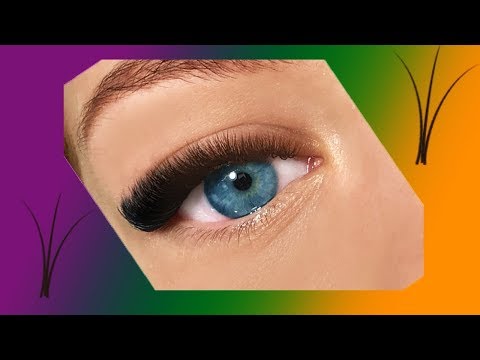 Видео: Градиент рядами в объеме Hollywood сложное наращивание ресниц