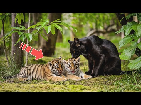 Видео: Кошка вырастила осиротевших тигрят, а когда встретила их через несколько лет произошло шокирующее!