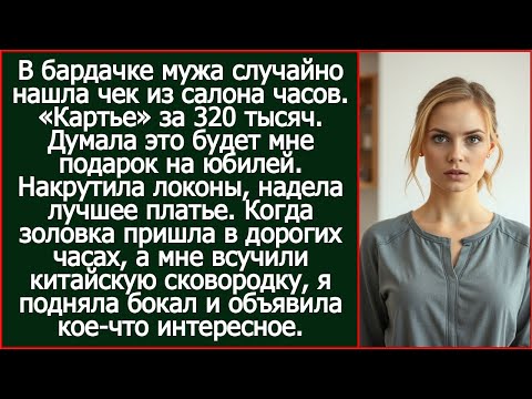 Видео: В бардачке мужа случайно нашла чек из салона часов. «Картье» за 320 тысяч. Думала, это мне на юбилей