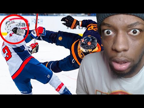 Видео: Реакция баскетбольного болельщика на 20 самых ЖЕСТОКИХ ударов в истории НХЛ.
