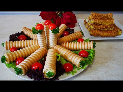 Видео: Закуски на Новый Год 2021.БЫСТРЫЕ и СЫТНЫЕ ЗАКУСКИ в ВАФЕЛЬНЫХ ТРУБОЧКАХ