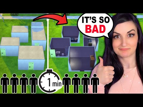 Видео: Я заставил 8 симов жить в доме, на постройку которого у меня была всего 1 МИНУТА