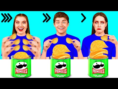 Видео: Быстрая Средняя или Медленная Скорость Еды Челлендж | Смешные Ситуации и Неудачи от DaZaZa Challenge