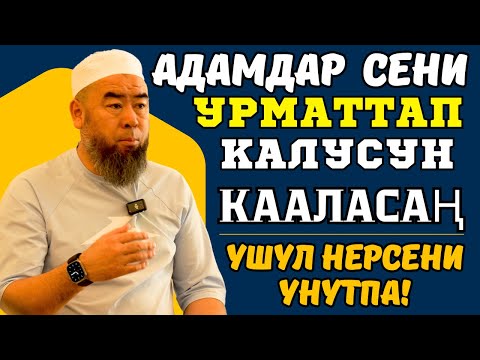 Видео: МЕККЕ ШААРЫ: АДАМДАР  СЕНИ  УРМАТТАП, СЫЙЛАП КАЛУУСУН КААЛАСАҢ! АНДА УШУЛ НЕРСЕНИ УНУТПА!
