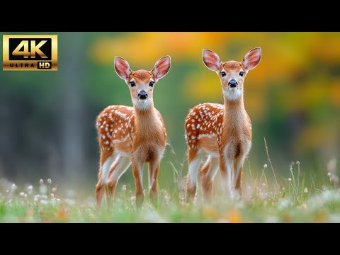 Видео: Спокойные моменты с животными 4K UHD 🌸 Милые детеныши с фортепианной релаксацией