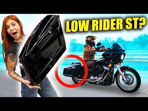 Видео: Её Harley превращается в Low Rider St! (Установка сумки)