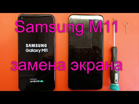 Видео: Samsung M11 Замена дисплея