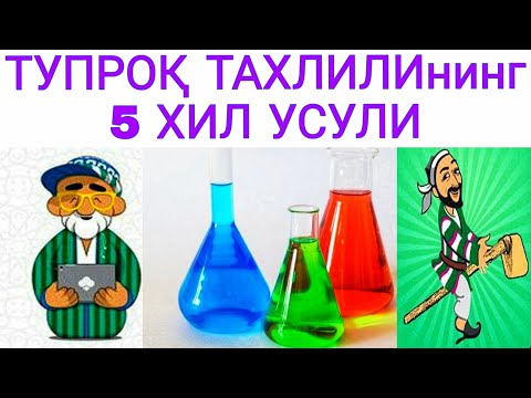 Видео: ТУПРОҚ ТАХЛИЛИнинг 5 ХИЛ УСУЛИ