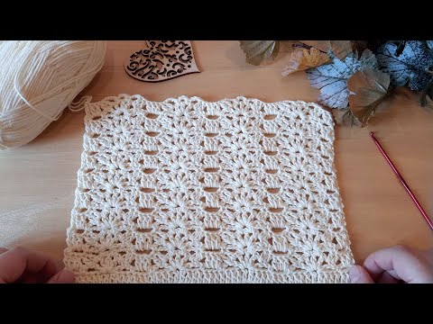 Видео: Вяжем красивый, ажурный узор крючком. Вязать легко❗раппорт 2 ряда. (N 88).