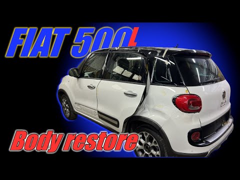 Видео: Fiat 500L. Body restore. Ремонт кузова.