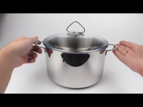 Видео: 👉 Кастрюля 4,5л  Гурман Стекло ВСМПО 220345 из нержавеющей стали