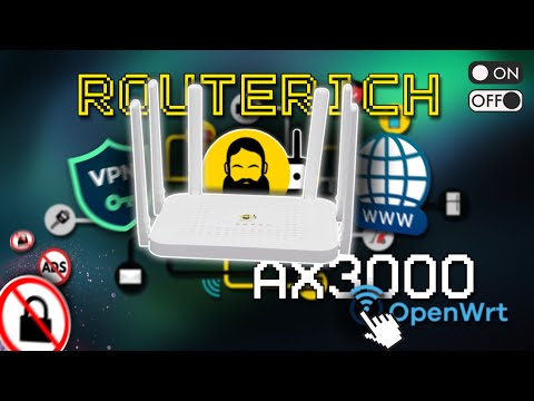 Видео: Routerich AX3000 Роутер на OpenWrt + setting (настройка) + ASMR Unboxing