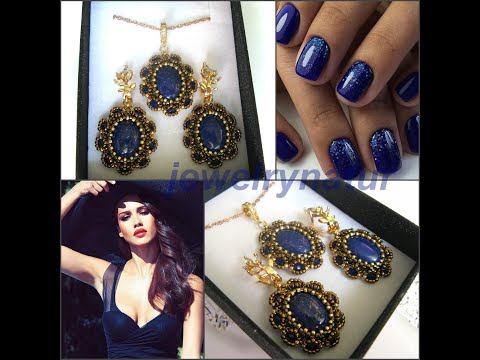 Видео: Оплетение кабошона бусинами. Мастер класс.