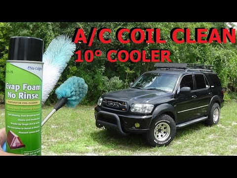 Видео: Чистка змеевика кондиционера TOYOTA SEQUOIA (на 10 градусов прохладнее)