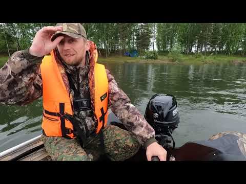 Видео: Первый запуск нового мотора  9.9 -20 . Рыбалка на Енисее д. Юксеево.