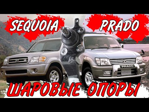 Видео: Нижние Шаровые опоры от Toyota Sequoia в TLC Prado и Hilux Surf размеры 43330-39466 и 43340-39356