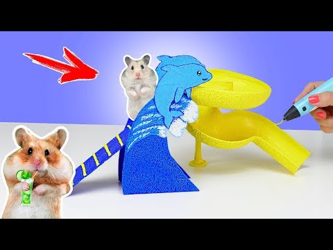 Видео: АКВАПАРК ДЛЯ ХОМЯКА 🐹 DIY | СДЕЛАЛА ОГРОМНУЮ ГОРКУ С ДЕЛЬФИНАМИ 3D РУЧКОЙ